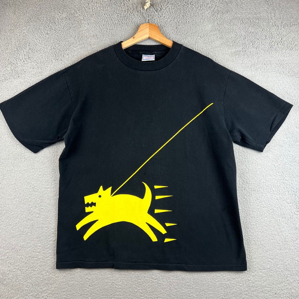 Vintage Walter Mosley A Little Yellow Dog Promo T-Shirt Black All Sport Large